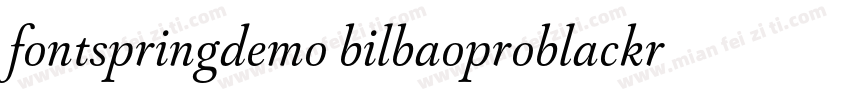 fontspringdemo bilbaoproblackregula字体转换